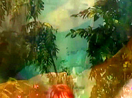 A Captivating Brunette Sex Bomb Sits On Her Lesbian Lovers Face In A Magical Forest