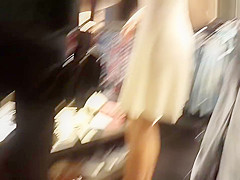A Young Woman Upskirt In Light Lacy Dress