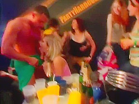 A bunch of amateur girls letting go and fucking hardcore strippers