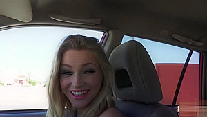 A sexy teen 18+ Staci gets in the car and fucked hard