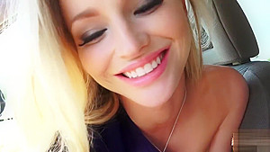 A sexy teen 18+ Staci gets in the car and fucked hard