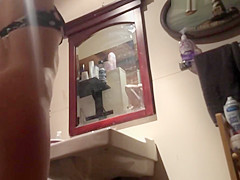 Abby on bathroom