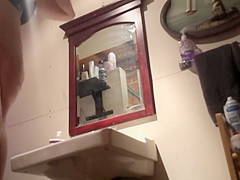 Abby on bathroom