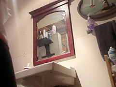 Abby on bathroom