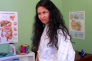 Adorable aged lalin girl receives her cum-hole bald