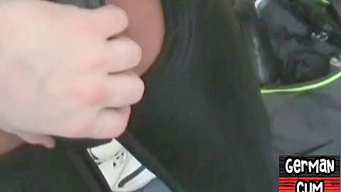 Amateur German gay in leather pants fisted in bareback orgy