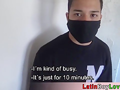 Amateur Latin Delivery Guy Earns Some Extra Tip