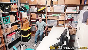 Amateur thief rides big black cock