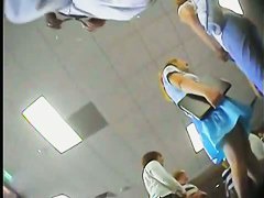 Amateur upskirt of women shopping at the store