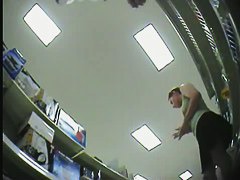 Amateur upskirt of women shopping at the store