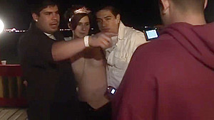 Amazing girls ride a mechanical bull