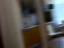 Amazing teenager 18+ records herself in the mirror