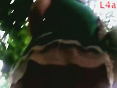 An upskirt porno xxx video of a brunette with a perfect brazilian ass