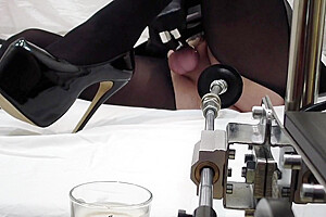 Anal Pump + Sex Machine = Shemale Cums Hot! Veronica Taboo Relaxes After Hard Work As A Mistress!