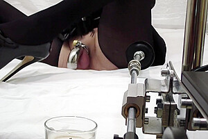 Anal Pump + Sex Machine = Shemale Cums Hot! Veronica Taboo Relaxes After Hard Work As A Mistress!