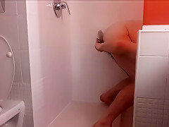 Anal tunnel insertion and shower for straight guy