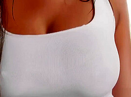 Anissa Kate In Underneath White Top
