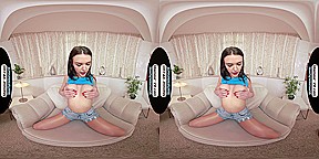 Antonia Jay Rodeo Tease Show With Glossy Legwear & Special X-Rated Treat - 8K VR