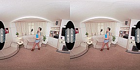 Antonia Jay Rodeo Tease Show With Glossy Legwear & Special X-Rated Treat - 8K VR