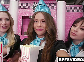 Aria Valencia, Nicole Aria And Aria A - Sexy Naugthy Waitresses Offers Extra Service