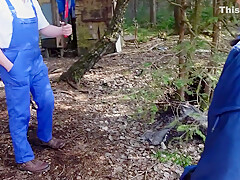 Arrg Homeless Man In The Woods! Bum Luck With A Difference! 2 Fuck Cunts Get Him Really Hard!
