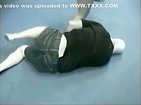 Asian Girl Wrestling Ballbusting