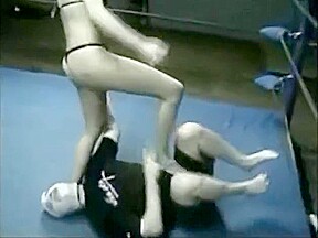 Asian Girl Wrestling Ballbusting