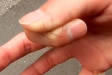 Asian has her pubic hair pulled out during skirt sharking