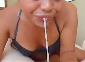 Asian prostitute gives sloppy blowjob