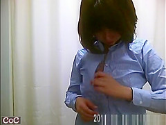 Asian women spied changing