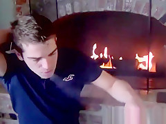 Austin Ried works on his hard throbbing cock til he unloads