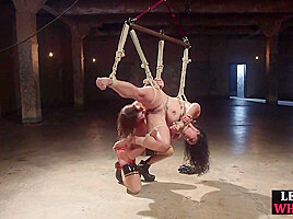 BDSM bitches love eating each other out while fingering