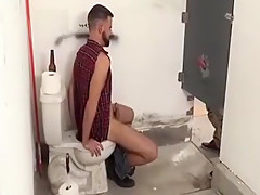 Bathroom gangbang