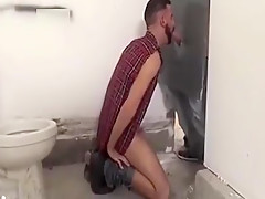 Bathroom gangbang
