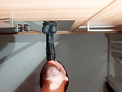 Bbc Dildo Deepthroat And Oily Masturbation
