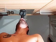 Bbc Dildo Deepthroat And Oily Masturbation