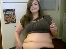 Bbw belly play and smoke