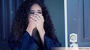Beautiful Ebony Chick With A Nice Afro Got Bored Of The