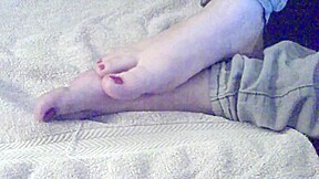 Beautiful Wifey's Perfect Feet Taking a Nice Load