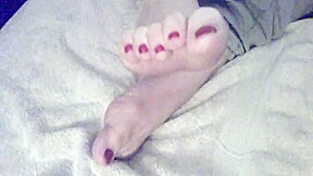 Beautiful Wifey's Perfect Feet Taking a Nice Load
