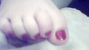 Beautiful Wifey's Perfect Feet Taking a Nice Load