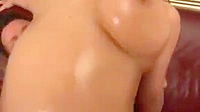 Beautiful chubby covered in oil fucking hard