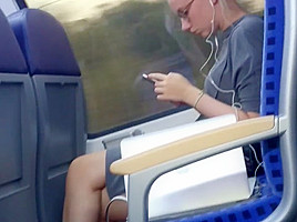 Beine zum Anbeissen in der Bahn