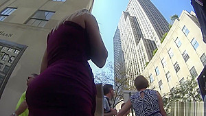 Big booty in purple dress candid