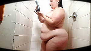 Big butt bbw shower 99