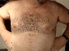 Big sexy burly hairy bear jerks off