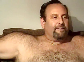 Big sexy burly hairy bear jerks off