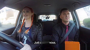 Big tits and butt redhead fucks examiner