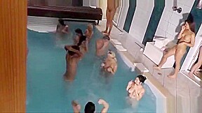 Biggest reverse gangbang ever!!!!