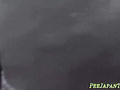 Bizarre Asian Young Babe Peeing